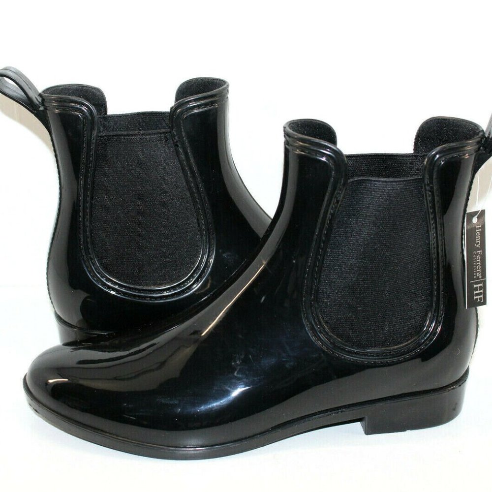 Henry Ferrera Women's Clarity Waterproof Ankle Rubber Rain Boots SIZE 8
